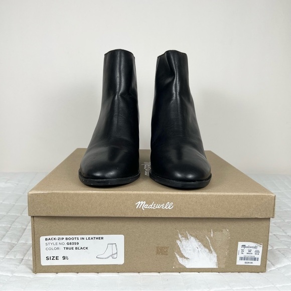 Madewell The Pauline Boot in Leather in True Black Size 9.5 NIB - Picture 6 of 11